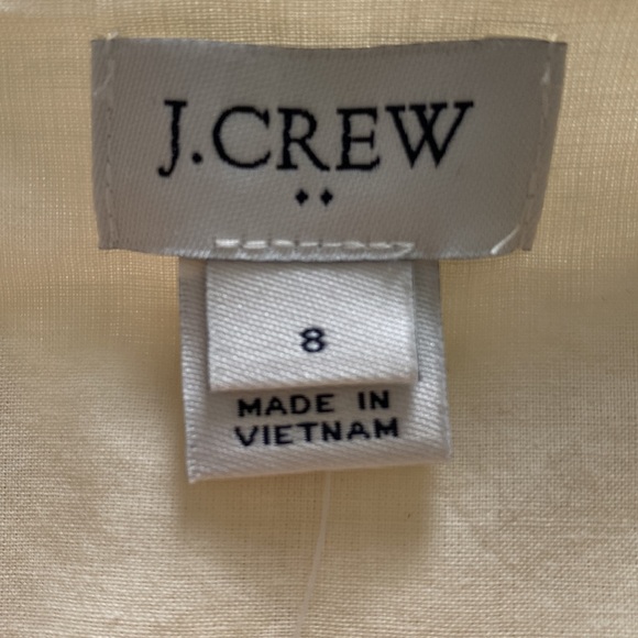 J Crew V-neck button-front dress in linen-cotton blend - Picture 11 of 12